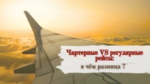 🎯 Чартер или регулярка? Что выгоднее и в чём различия