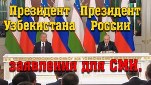 О чем говорили Президент России и Президент Узбекистана.