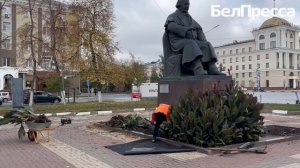 В Белгороде начали готовить клумбы и деревья к зиме