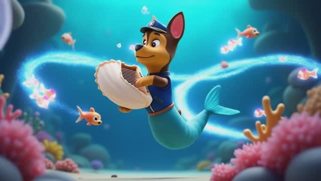 Щенячий патруль, Скай, Маршал, Эверест, Гончик, Крепышь и Зума стали Русалками, Для детей