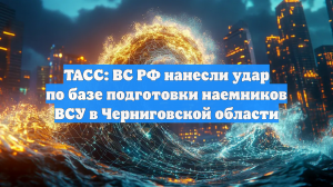 ТАСС: ВС РФ нанесли удар по базе подготовки наемников ВСУ в Черниговской области