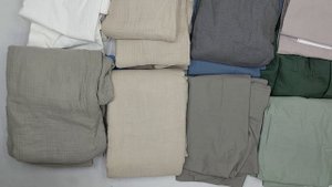 39786 Постельное белье комплектами H&M сток (хлопок, лен, муслин), 2пак, оптом