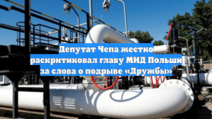 Депутат Чепа жестко раскритиковал главу МИД Польши за слова о подрыве «Дружбы»