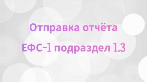 Отчёт ЕФС-1 Подраздел 1.3