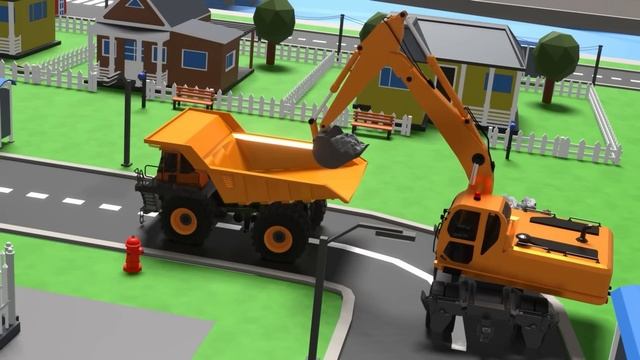 Мультики для мальчиков.Работа строительной техники. смотреть онлайн
