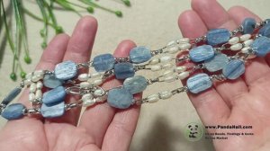 Секреты сборки! Украшение из кианита с жемчугом #pandahall #украшенияскамнями