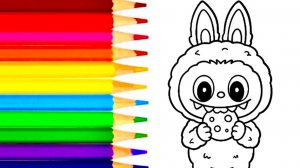 Крутая лабубу раскраска. Видео для детей ❤️