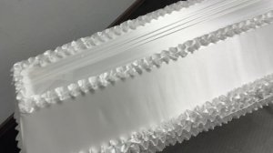 Гроб обитый тканью Гладь белый