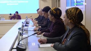 Вячеслав Володин проводит встречу со спикером Меджлиса Туркменистана Дуньягозель Гулмановой