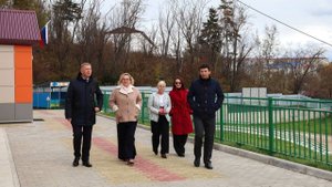 В детском саду № 23 «Золотой петушок» завершилось комплексное обустройство территории