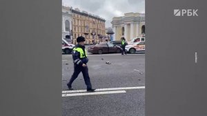 Массовое ДТП с восемью машинами в Санкт-Петербурге