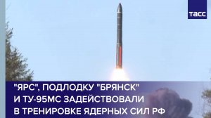 "Ярс", подлодку "Брянск" и Ту-95МС задействовали в тренировке ядерных сил РФ