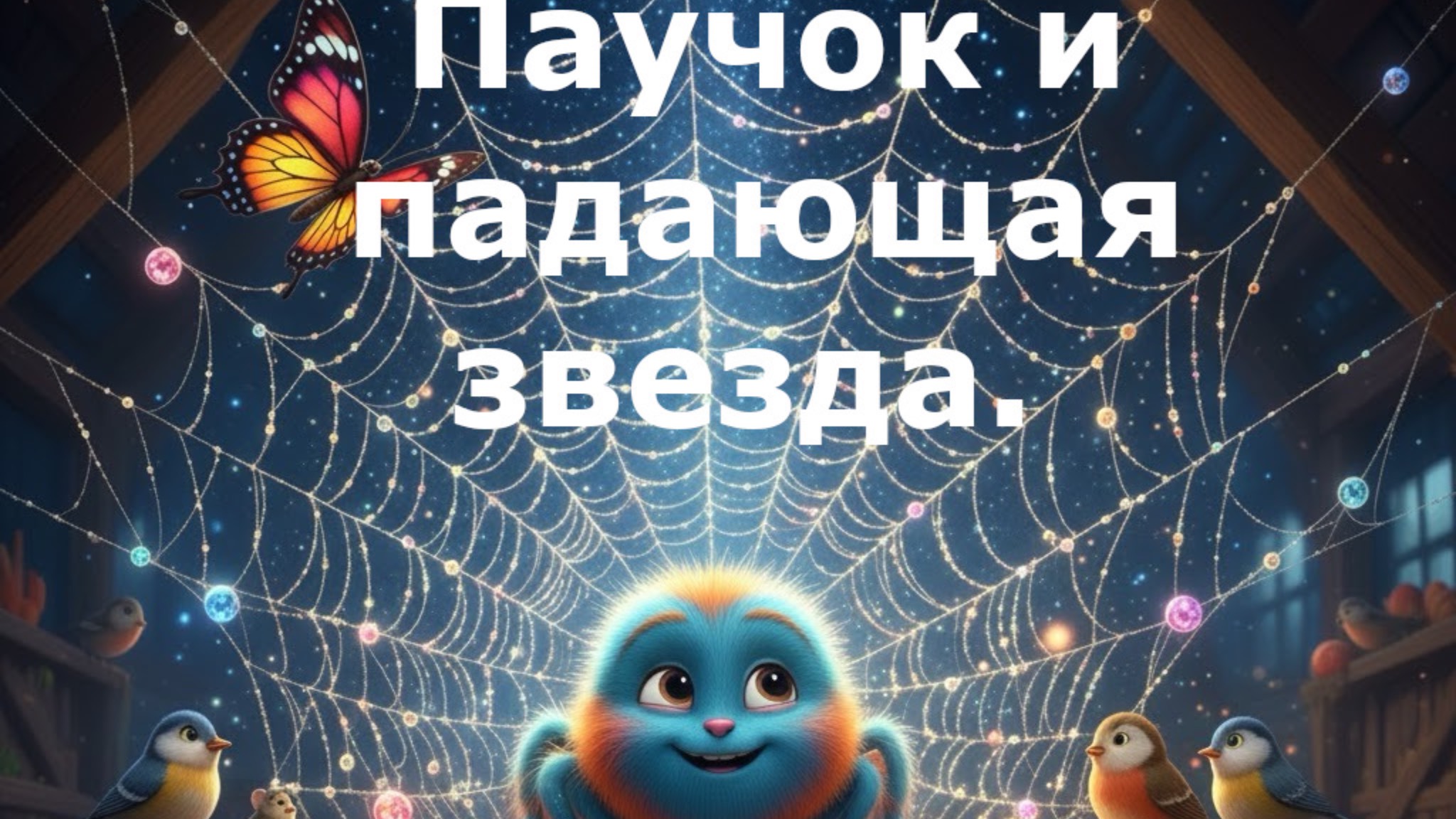 🕸️ Паучок и падающая звезда. Автор: Елена Клюева