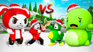 Джей Джей и Майки! СИЛЬНАЯ И ДОВОЛЬНАЯ СЕМЬЯ САНТЫ! Анимация Роблокс