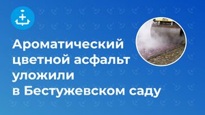 Ароматический цветной асфальт уложили в Бестужевском саду