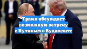 Трамп обсуждает возможную встречу с Путиным в Будапеште