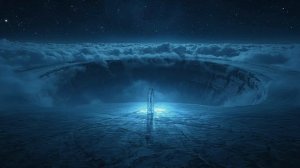 Crater of Hidden Storms 🌌 2 Hour Minimalist Ambience Ice Monolith & Cloud Lightning Infinite Sile