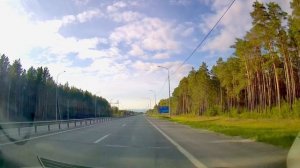 Движение на автомобиле от СНТ "Лесные Зори" в посёлок Боровский