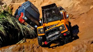 СЛОМАЛИ кузов Land Rover ! ... Pajero и LR на жестком бездорожье ... RC OFFroad 4x4