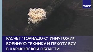 Расчет "Торнадо-С" уничтожил военную технику и пехоту ВСУ в Харьковской области