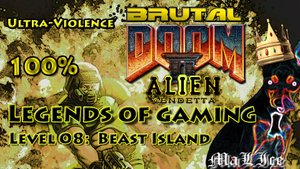 Brutal Doom Alien Vendetta - Level 08: Beast Island