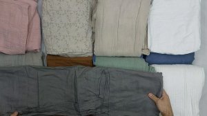 39788 Постельное белье комплектами H&M сток (хлопок, лен, муслин), 4пак, оптом