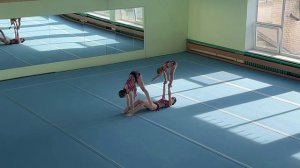Тройка 12-18, Хачатурова  - Нагаева  - Калинина , МАУ ДО СШ №1,  Балансовое упражнение