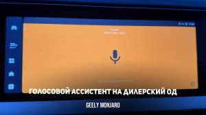 Устанавливаем бесплатный голосовой ассистент на дилерский ОД Джили Монжаро / Geely Monjaro