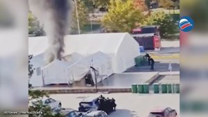 В Белграде мужчина открыл стрельбу и поджёг палатку сторонников Вучича