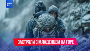 Альпинисты с младенцем застряли на горе