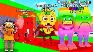 Я ПОЛУЧИЛ RAINBOW Chipso and Queso 😱ПОЛУЧИЛ Strawberry Elephant АДМИНА в ROBLOX Steal a Brainrot