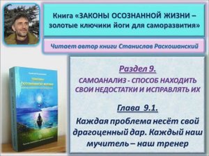 Аудио книга "Законы осознанной жизни". 9.1. Каждая проблема несёт свой драгоценный дар