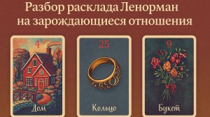 РАСКЛАД "ВЫБОР" НА ЗАРОЖДАЮЩИЕСЯ ОТНОШЕНИЯ. Урок на оракуле Ленорман. Обучение.