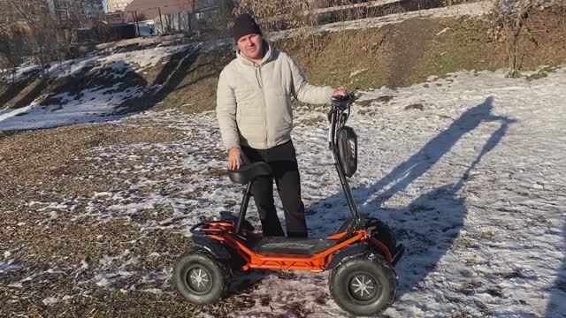 Новинка: складной электроквадроцикл полный привод Eco Koleso 4x4 Lite 4800W. Электроскутер 4WD смотреть онлайн