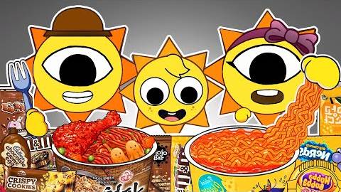 Incredibox Sprunki - Mr Sun Family Horror Versions Convenience Store Food Mukbang Animation ASMR смотреть онлайн