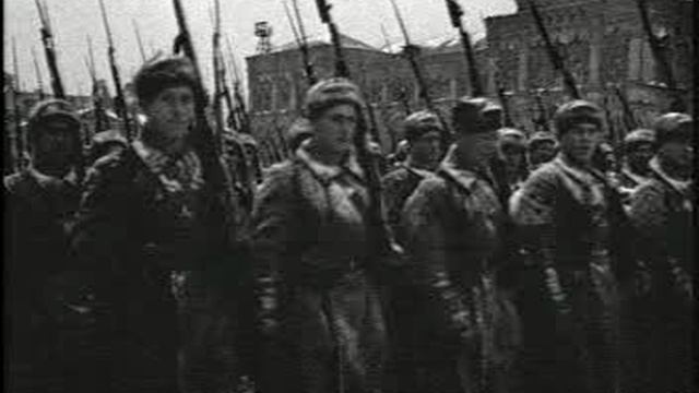 Отрывок речи И.В. Сталина на параде 7 ноября 1941 года смотреть онлайн