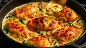 ЛУЧШЕ чем в Ресторане! НЕ могу перестать готовить эту СЛИВОЧНУЮ Курицу с Чесноком на Ужин!