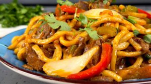 Готовлю много, съедается все! Жареный лагман , самый вкусный и простой рецепт. Вкусно очень