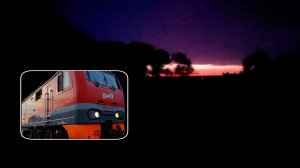 Поезд дальнего следования ночью / Смотрим из окна 2 этажа двухэтажного поезда / Видео для засыпания