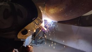 НАКС, сварка 7*273ей трубы в ИТП школы г.Благовещенск. Сварка отводов, фланцев. УЗК, дефектоскопия.