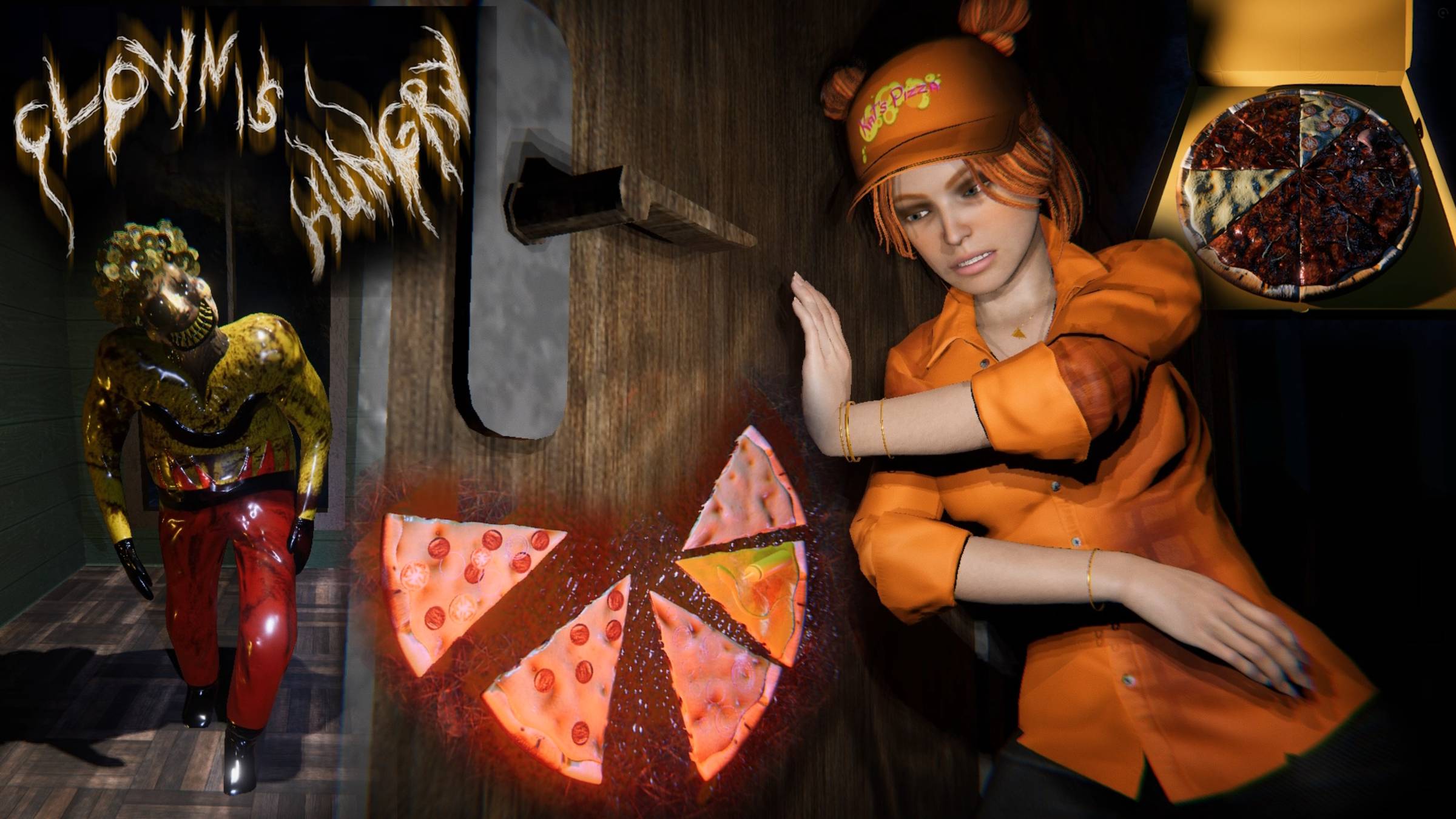 Clown Is Hungry ✅ ПК Steam Хоррор с юмором о доставщице пиццы клоуну ✅ Релиз 15 октября 2025