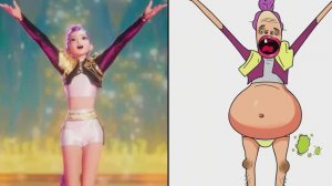 Huntrix Golden - KPop Demon Hunters Funny Drawing Meme. Мем пародия Охотники на демонов #mem #humor