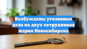 Возбуждены уголовные дела на двух сотрудников мэрии Новосибирска