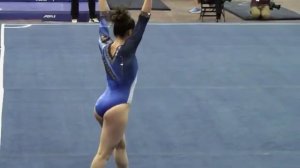 Красивое выступление спортивной гимнастки