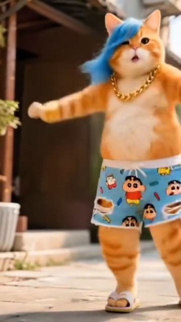 Зажигательные танцы рыжего кота