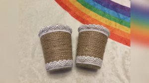 Джут, стакан и кружева, вот и будет красота!