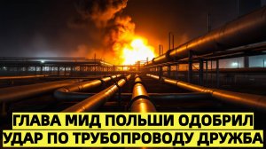 Европа в шоке глава МИД Польши одобрил удар по трубопроводу Дружба в Москве ответили резко