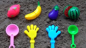 Названия Овощей и Фруктов | Ладошки | Цветные Ложечками для Мороженного | Детские  Песенки