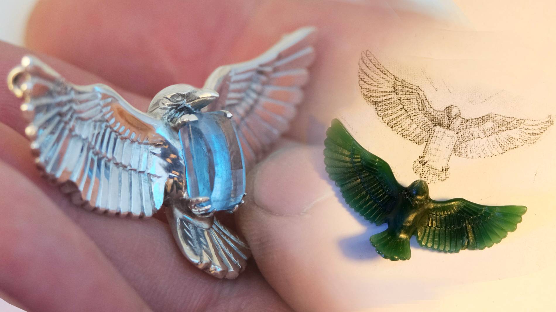 Моделируем из воска в рукопашку! Подвеска Ворон