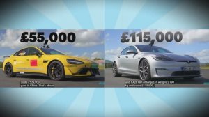 Xiaomi SU7 Ultra VS Tesla Model S Plaid - гонка электрокаров\канал carwow\